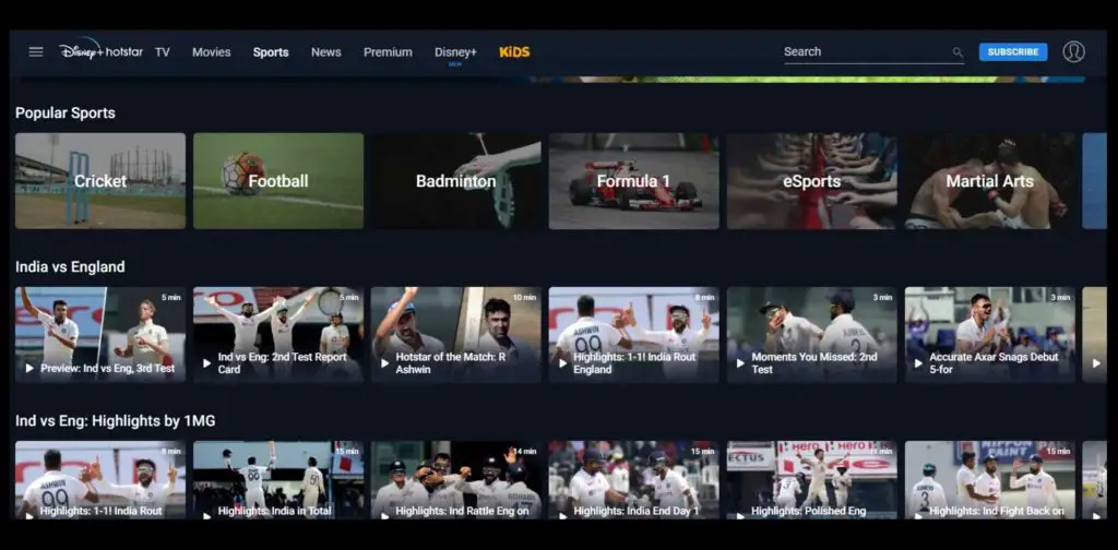hotstar match highlights