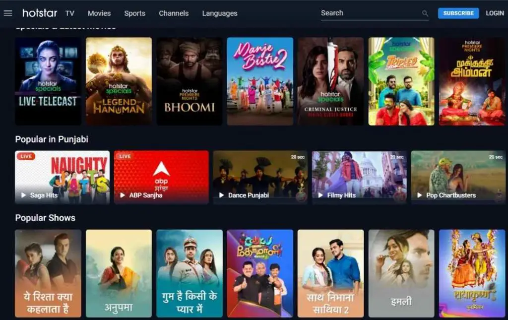 Hotstar Uk Contents