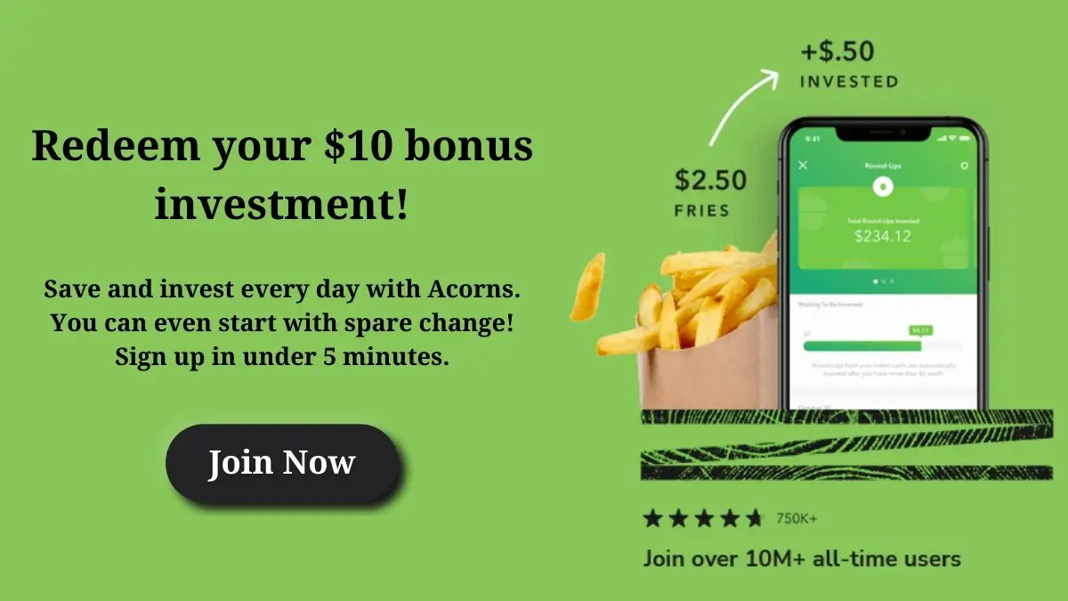 Acorns sign up bonus