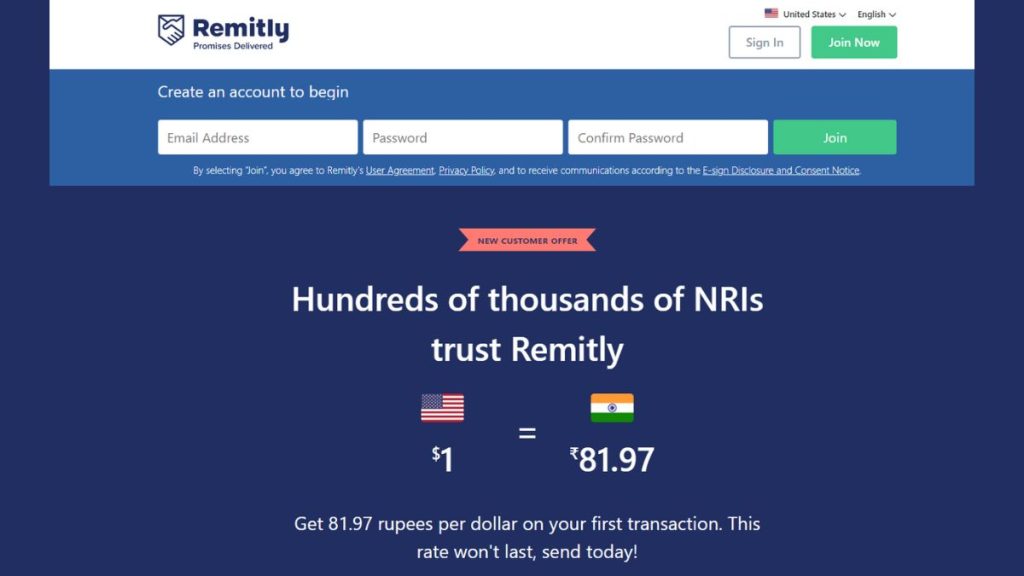 Remitly money transfer