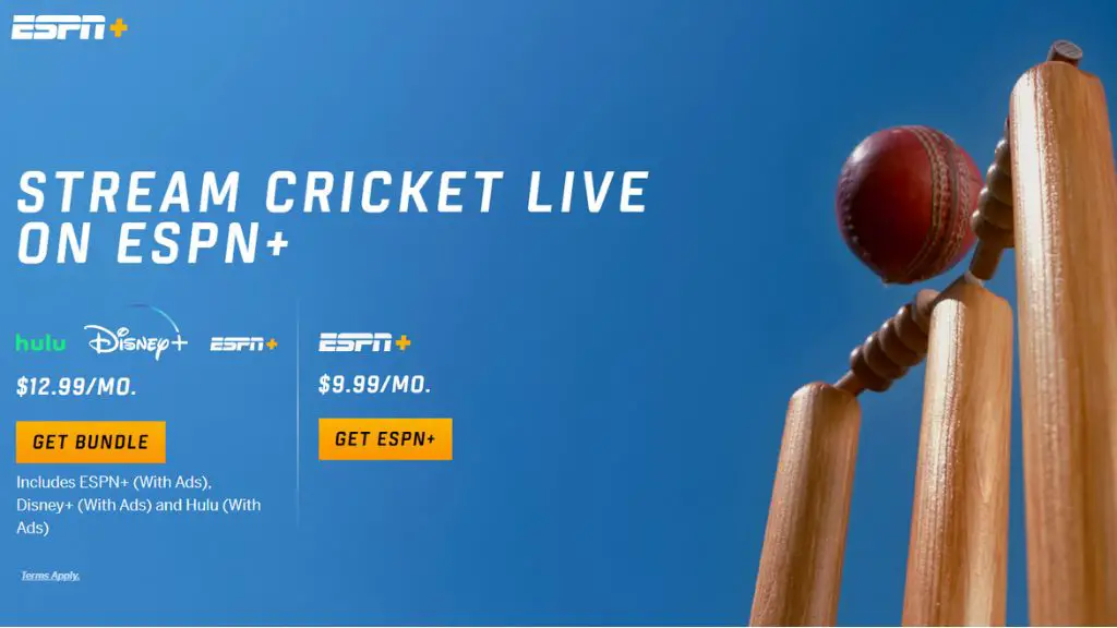 Live Cricket on ESPN+